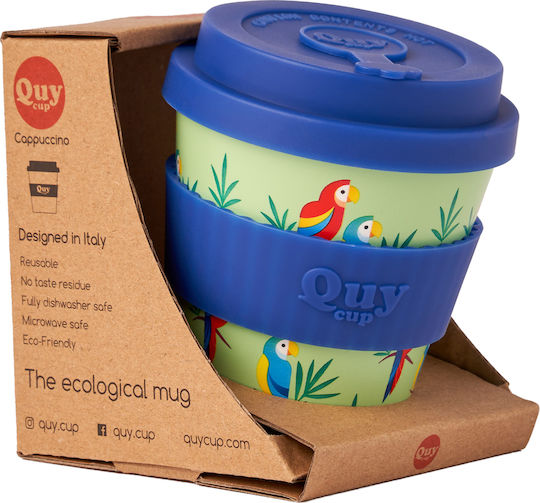 QuyCup Becher Kunststoff mit Deckel 230ml