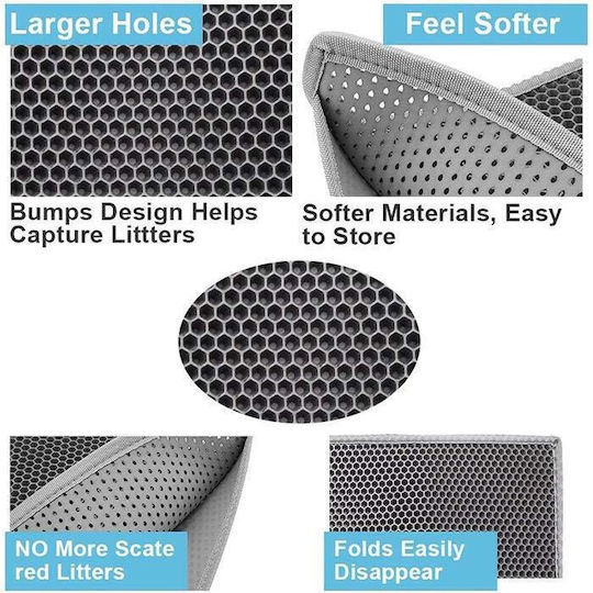 Litter Trapper Mat Black Mat Cat Toilet 1pcs Cat Litter Mat 40x50cm