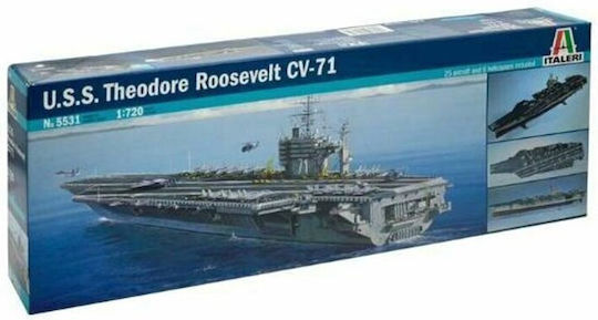 Italeri Φιγούρα Μοντελισμού Πλοίο USS TH. Roosevelt σε Κλίμακα 1:720 44.7εκ.