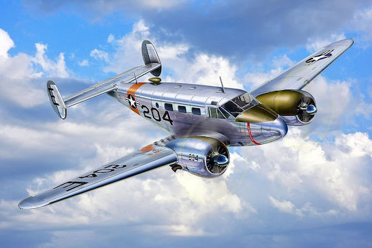 Revell Beechcraft Model 18 Scale Modeling Figure Airplane 131 Pieces in Scale 1:48