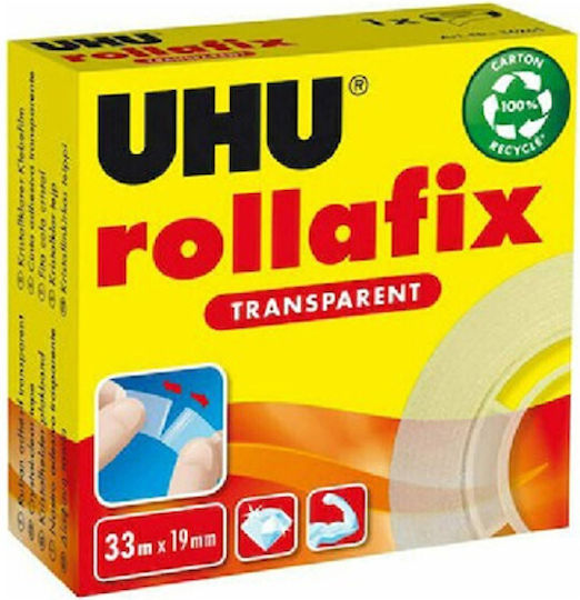 UHU Bandă Rollafix Invisible 19mm x 33m 1buc Alb