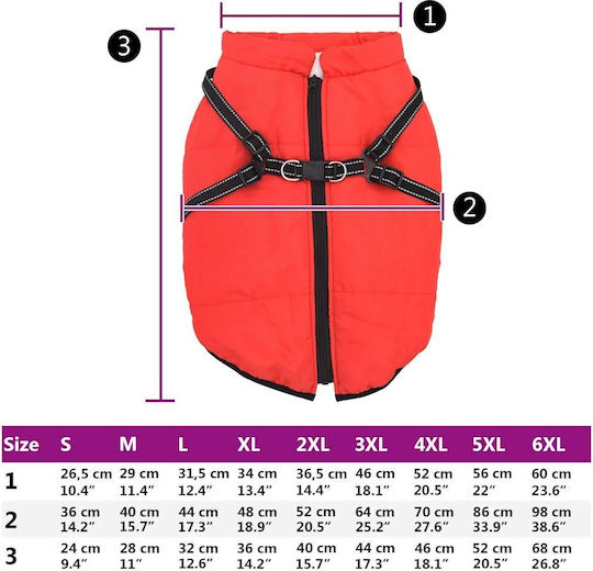 vidaXL Red Dog Coat