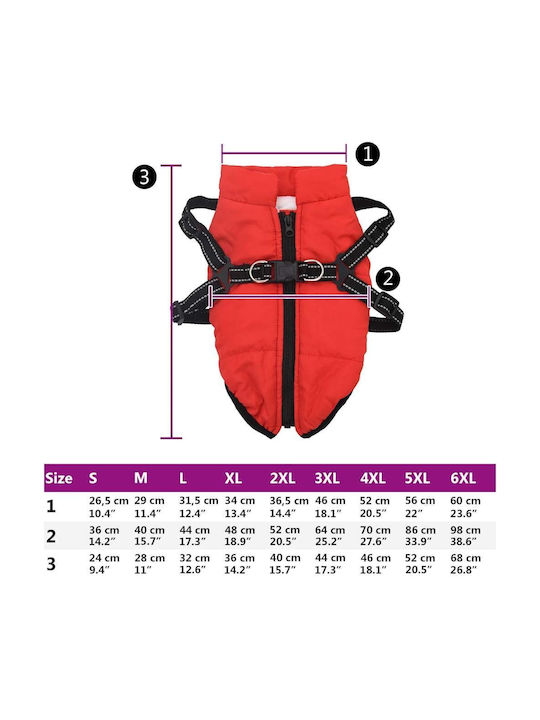 vidaXL Red Dog Coat