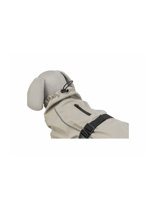Beige Waterproof Dog Coat with 55cm Back Length