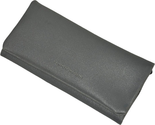 Mario Rossi Tobacco Pouch With Magnetic Clasp 16.5x7.5cm Gray