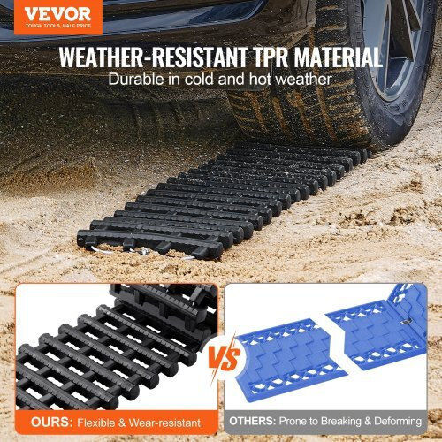 Vevor 2 Pcs Traction Boards Tpr Mud Snow Sand Storage Bags Black Short Qctkblds2jzdpq3j6v0