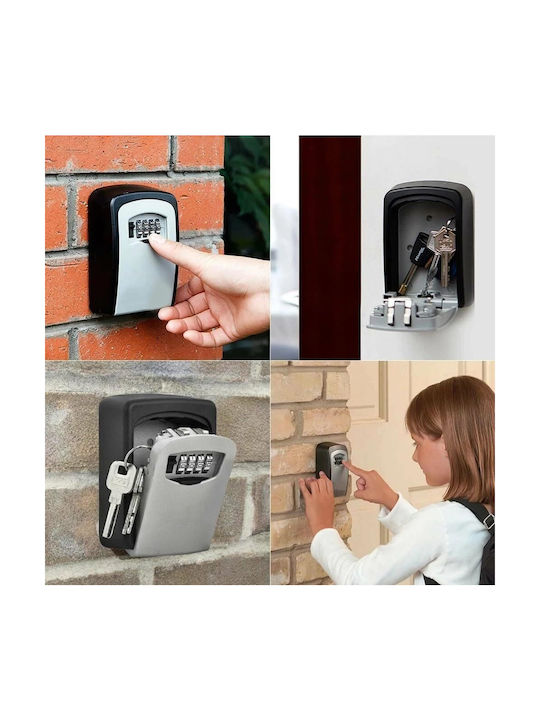 Panora Combination Key Holder Metallic with Lock 11.5x9.5cm
