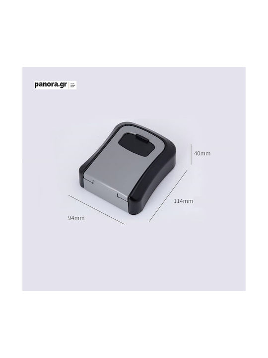 Panora Combination Key Holder Metallic with Lock 11.5x9.5cm