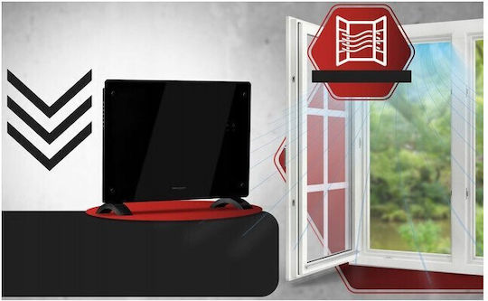 ProfiCare Θερμοπομπός Δαπέδου 1500W με Ηλεκτρονικό Θερμοστάτη 64x8cm Μαύρος