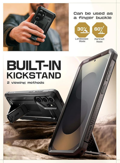 Supcase Unicorn Beetle Pro 360 Full Cover Tempered Glass Μαύρο (Galaxy S25 Ultra)