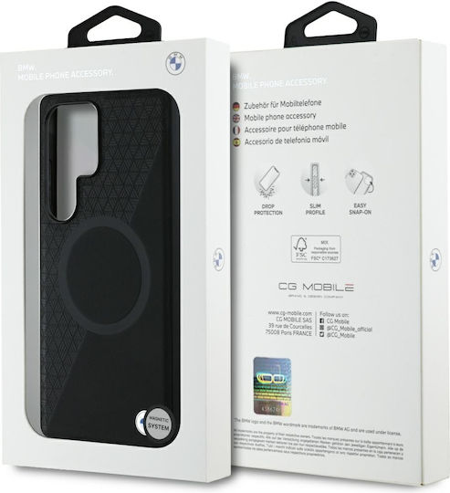 BMW Umschlag Rückseite Leder Schwarz (Galaxy S25 Ultra,Samsung S25 Ultra)