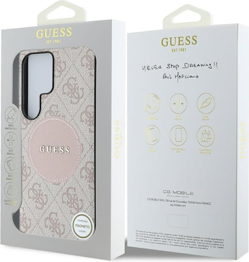 Guess Classic Umschlag Rückseite Synthetisches Leder Rosa (Galaxy S25 Ultra,Samsung S25 Ultra)