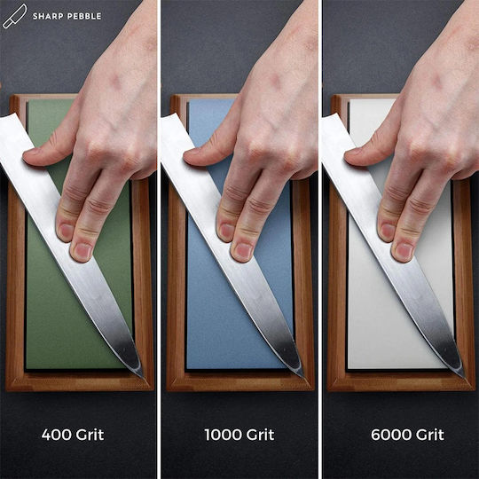 Sharp Pebble Πέτρα Ακονίσματος Τριπλή με Πυκνότητα 400/1000/6000
