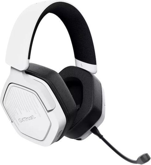 Trust GXT493 Ασύρματο Over Ear Gaming Headset με σύνδεση 3.5mm / Bluetooth / USB Λευκό for Nintendo Switch / PC / PS4 / PS5