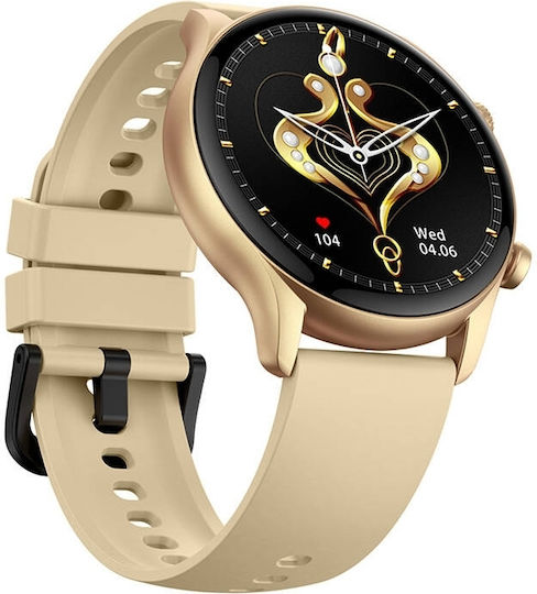 Zeblaze Btalk 3 Plus 46mm Smartwatch με Παλμογράφο (Χρυσό)