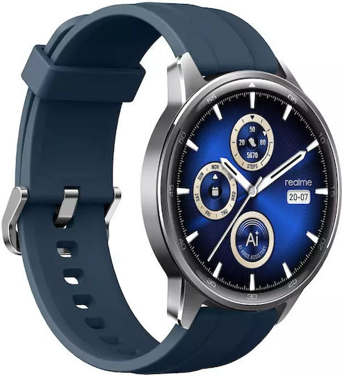 Realme Watch S2 46mm with Heart Rate Monitor (Ocean Silver)