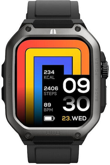 Egoboo GeoLander Smartwatch με Παλμογράφο (Μαύρο)