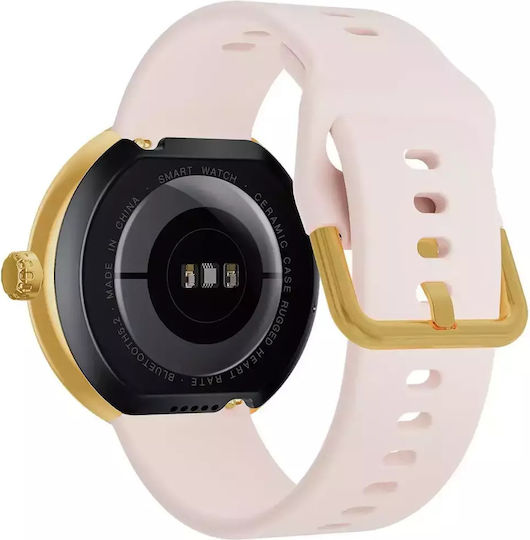 Forever Forevive 5 SB-365 Smartwatch με Παλμογράφο (Χρυσό)