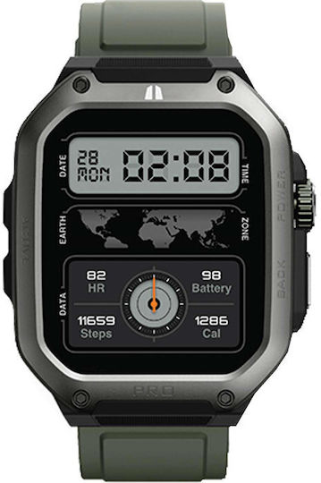 Egoboo GeoLander Smartwatch with Heart Rate Monitor (Green)