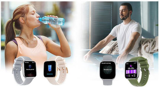 MyPhone Pastel 36mm Smartwatch με Παλμογράφο (Ροζ Χρυσό)