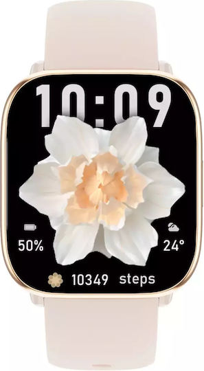 MyPhone Pastel 36mm Smartwatch με Παλμογράφο (Ροζ Χρυσό)