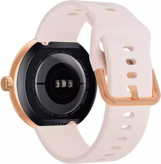 Forever Forevive 5 SB-365 Smartwatch με Παλμογράφο (Ροζ Χρυσό)