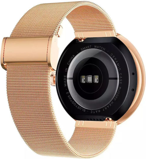 Forever Forevive 5 SB-365 Smartwatch με Παλμογράφο (Ροζ Χρυσό)