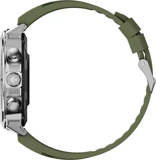Garett Atom Ceas Inteligent Din Oțel Inoxidabil 47mm Cu Monitorizare Ritm Cardiac Argintiu M/L (Pentru Încheietura Mâinii 145-220mm)