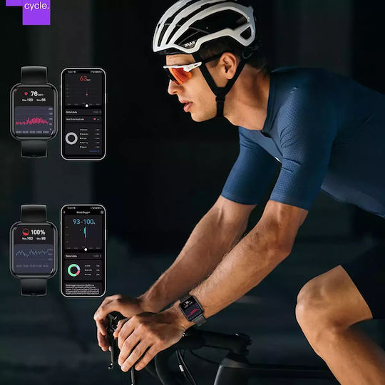 Choetech WT001 Smartwatch με Παλμογράφο (Μαύρο)