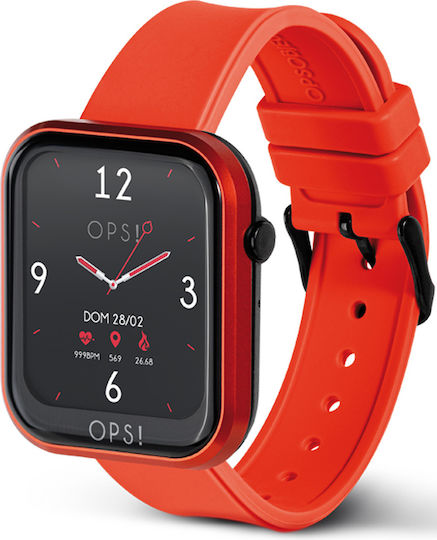 OPS! Objects Call Smartwatch με Παλμογράφο (Κόκκινο)