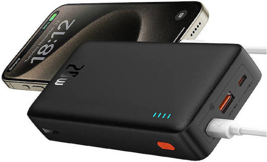 Baseus Airpow Power Bank 20000mAh 20W с USB-A порт и USB-C порт Черен