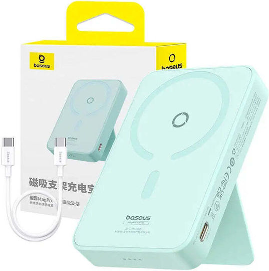 Baseus MagPro MagSafe Power Bank 5000mAh 20W mit USB-C Anschluss Stromlieferung Mint