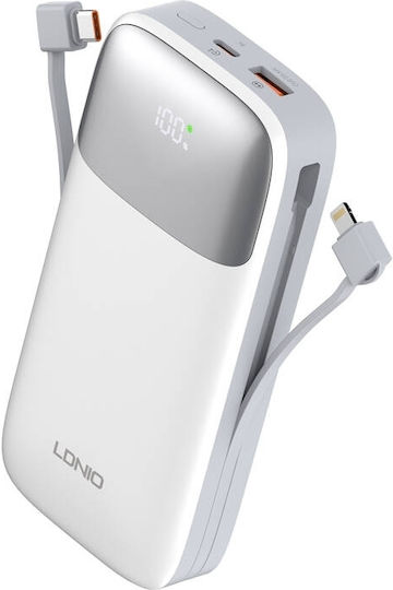 Ldnio PQ20 Power Bank 20000mAh 22.5W με Θύρα USB-A Λευκό