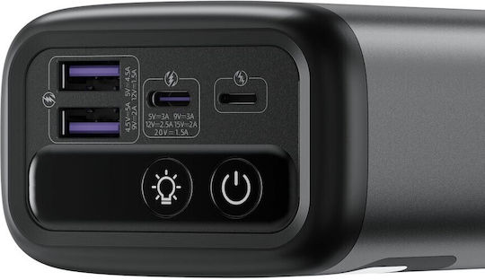 Romoss PMT30 Power Bank 30000mAh 30W με 2 Θύρες USB-A και Θύρα USB-C Power Delivery / Quick Charge 3.0 Μαύρο