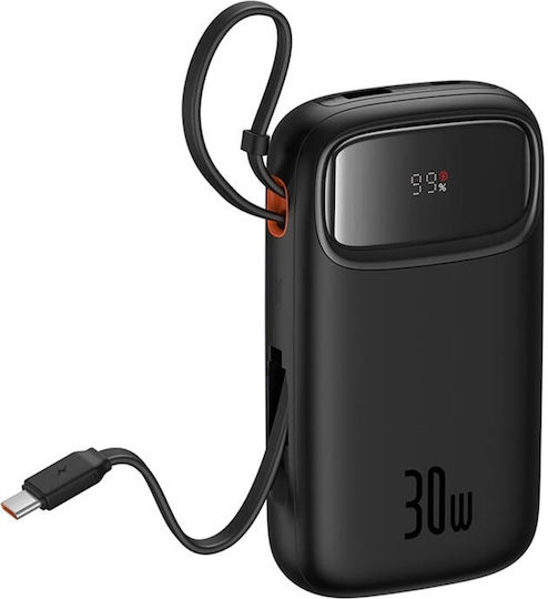 Baseus QPow 2 Power Bank 20000mAh 30W с USB-A порт и 2 USB-C порта Черен