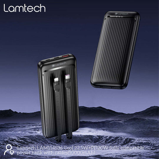 Lamtech Power Bank 10000mAh 22.5W με Θύρα USB-A Μαύρο