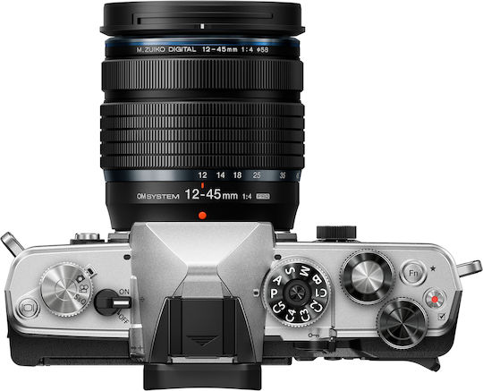 Olympus OM-System OM-3 Mirrorless Φωτογραφική Μηχανή Kit (ED 12-45mm f/4 PRO) Ασημί