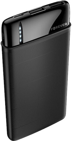 Forever TB-100M Power Bank 10000mAh με Θύρα USB-A Μαύρο