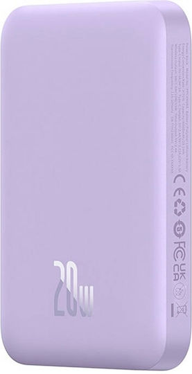 Baseus Mini Air MagSafe Power Bank 6000mAh 20W με Θύρα USB-C Μωβ