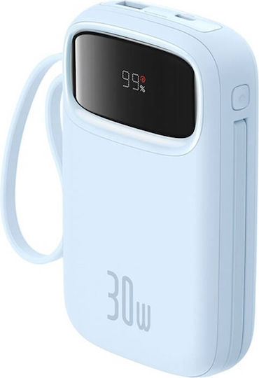 Baseus QPow 2 Power Bank 10000mAh 30W с USB-A порт и USB-C порт Син