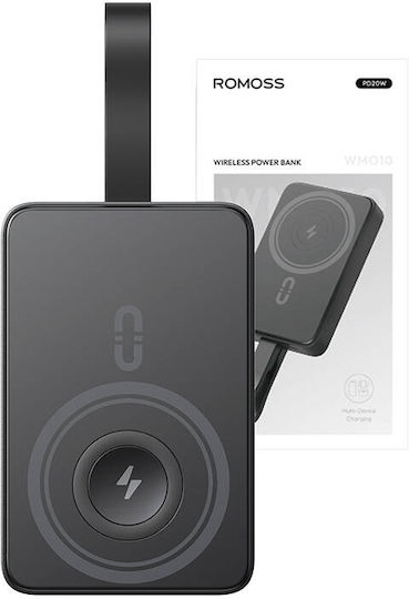 Romoss WM010 MagSafe Power Bank 10000mAh 20W с USB-C порт Черен