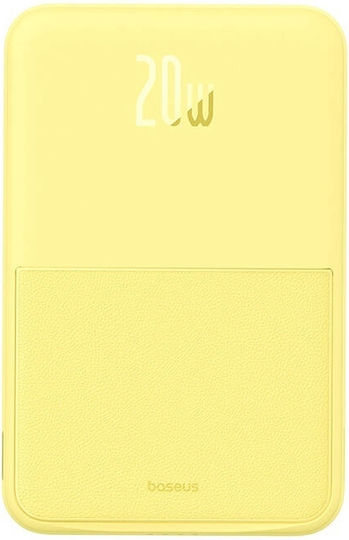 Baseus MagPro MagSafe Power Bank 5000mAh 20W with USB-C Port Power Delivery Yellow