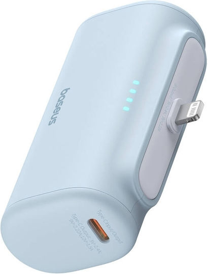Baseus Compact Lightning Edition Power Bank 5000mAh 20W με Θύρα USB-C Μπλε