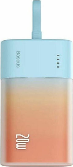 Baseus Popsicle Power Bank 5200mAh 20W με Θύρα USB-C Sunset Orange