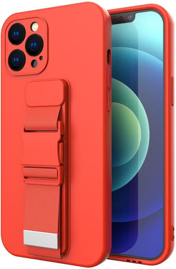 Back Cover Σιλικόνης με Λουράκι Κόκκινο (Galaxy S20 FE)