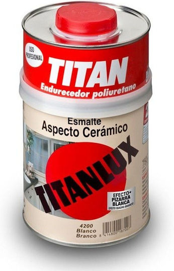 Titanlux Aspecto Ceramico Σμάλτο Λευκό Σατινέ 750ml