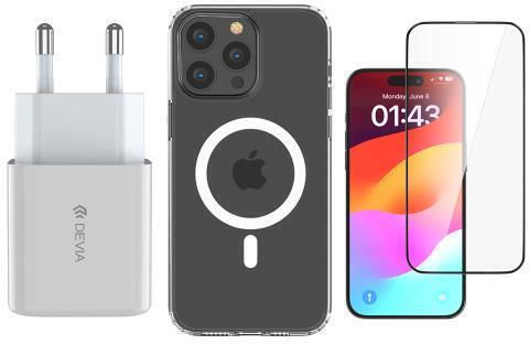 Devia Umschlag Rückseite Silikon Transparent (iPhone 15 Pro Max)