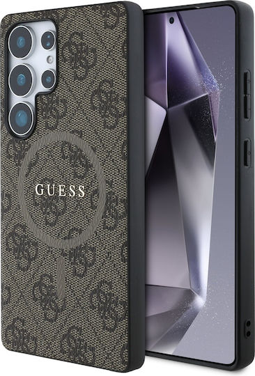 Guess Umschlag Rückseite Leder Braun (Galaxy S25 Ultra,Samsung S25 Ultra)