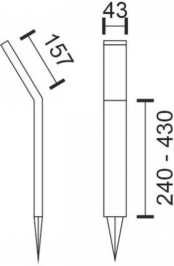 Spot Light Spiked Solar Light 3W 130lm with Natural White Light 4000K IP65