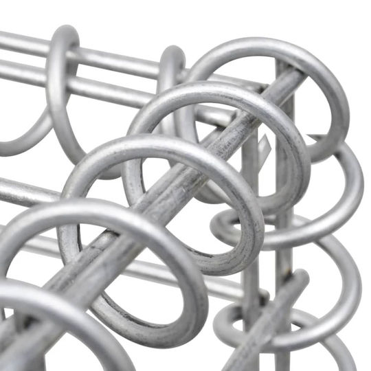 vidaXL Garden Fencing Material with Caps 1pcs Silver